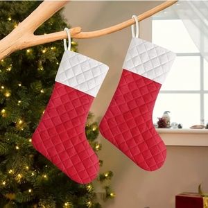 Senneny 2 Pack Christmas Large Stockings Cotton NEW